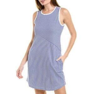 Tommy Bahama Striped Tennis Dress Navy & White Small Island Zone Vacation Style